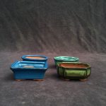 3.75" Glazed Ceramic Bonsai Pots