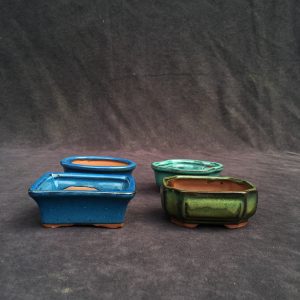 3.75" Glazed Ceramic Bonsai Pots